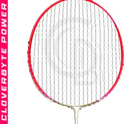 cloverbyte POWER Pink Steel LightWeight Racquet 1 Pair with 5 pc Shuttlecocks And Bag Badminton Kit image 4