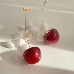Celestique Korean Cherry Shaped Drop Earrings-picture-11