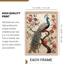 Kotart Beige & Green 2 Piece Birds and Animals Wooden Wall Art image 5