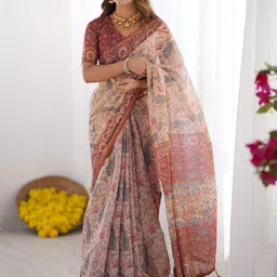 MAHARANI COUTURE Floral Pure Cotton Banarasi Saree image 5