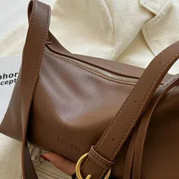 KPOP Women Solid Structured Shoulder Bag image 5