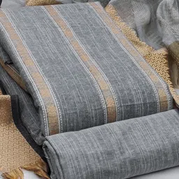 SAINOOR Striped Woven Design Unstitched Dress Material image 3