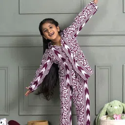 MABISH by Sonal Jain Unisex Kids Printed Night suit-image-74