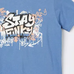 Fame Forever by Lifestyle Boys Typography Printed Applique T-shirt image 2