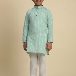 Pro-Ethic STYLE DEVELOPER Boys Paisley Printed Regular Pure Cotton Kurta with Pyjamas-picture-27