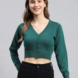 Monte Carlo Women Woollen Crop Cardigan image 1