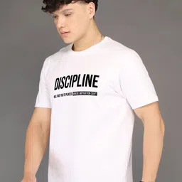 BRAWNY BATTLER Typography Printed Round Neck T-shirt image 5