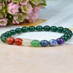 SHARU Unisex Artificial Beaded Elasticated Bracelet-picture-26