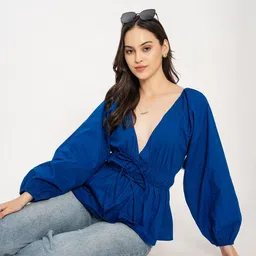 Lounge Dreams Women Puff Sleeve Cotton Empire Top image 4