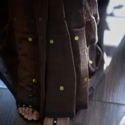 Moda Rapido Embellished Sequinned Pure Cotton Khadi Saree image 5