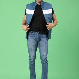 V-Mart Men Colourblocked Lightweight Puffer Jacket image 2