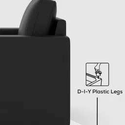 Westido Black Single Seater Sofa image 2