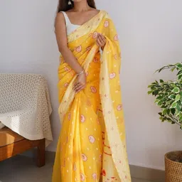 Lyzoo Ethnic Motifs Handloom Saree image 3