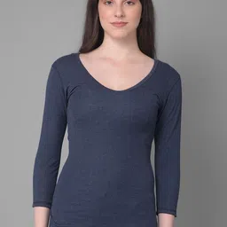 Dollar Women Striped Combed Cotton Thermal Tops-picture-14