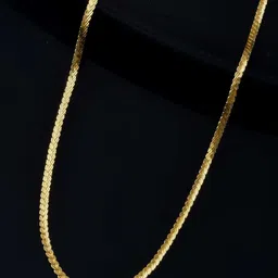 Jewels Nest Stainless Steel Gold-Plated Flat Link Minimal Chain-image-62