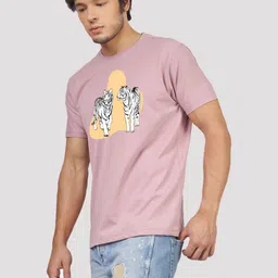 Greylongg Men Typography Printed Cut Outs T-shirt image 2