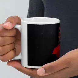 Mr UVD White & Red Printed Ceramic Matte Mugs 350 ml image 3