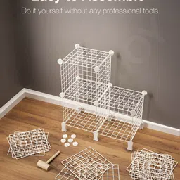 BOXJOY White 6-Tier Modular Book Shelf Rack For Home, Kids Room & Office image 2