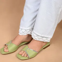 KALINI Women Open Toe Flats with Laser Cuts-picture-30