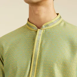 Diwas by Manyavar Ethnic Motifs Woven Design Mandarin Collar Sequinned Straight Kurta image 2