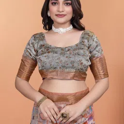 Moda Rapido Floral Silk Blend Saree image 2