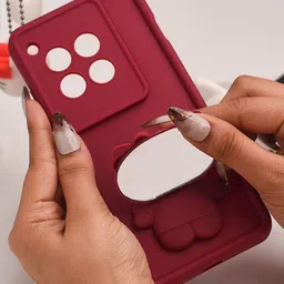 PEEPERLY Women OnePlus 11 5G Meow Makeup Mirror Back Case image 2