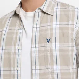 AMERICAN EAGLE OUTFITTERS Men Slim Fit Checked Casual Shirt image 5