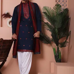 Jompers Floral Embroidered Sequinned Straight Kurta With Salwar & Dupatta-picture-23