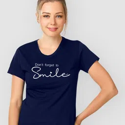 Moda Rapido Women Typography Printed Round Neck Cotton T-shirt-image-89
