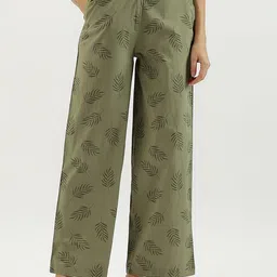 United Colors of Benetton Women Floral Printed High-Rise Trousers-image-13