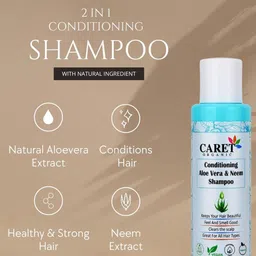 CARET ORGANIC Conditioning Aloevera & Neem Shampoo - 100 ml image 4