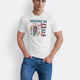 Seekbuylove Graphic Printed Round Neck Bio Finish Pure Cotton T-shirt image 5