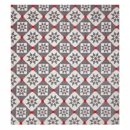 Wayne Martin Beige & Red Ethnic 300 TC Pure Cotton King Bedsheet With 2 Pillow Covers image 4