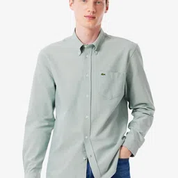 Lacoste Men Regular Fit Button-Down Collar Cotton Shirt-image-88