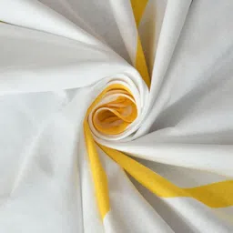 YaAkholic White & Yellow Geometric 210 TC Queen Bedsheet with 2 Pillow Covers image 5