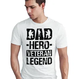Seekbuylove Men Bio Finish Dad Hero Veteran Legend Round Neck Pure Cotton T-shirt image 5