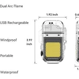 bistrodel Rechargeable Keychain Light with 3 Modes & Built-In Cigarette Lighter 1.5 hrs Torch Emergency Light image 3