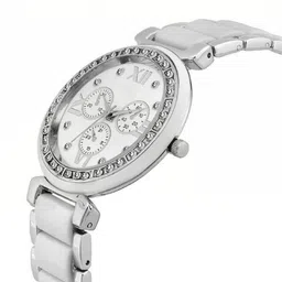 Miss Perfect Unisex Dial & Bracelet Style Straps Analogue Chronograph Watch D575 image 3