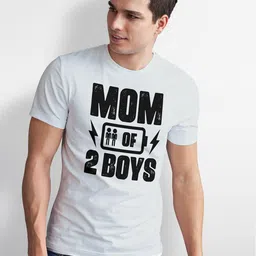 Seekbuylove Men Bio Finish Mom Of Boys Shirt, Boy Round Neck Pure Cotton T-shirt image 3