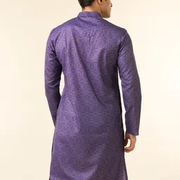 Diwas by Manyavar Men Ethnic Motifs Printed Mandarin Collar Full Sleeves Straight Kurta image 3