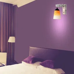 1ST TIME Yellow & Orange Textured Wood Contemporary Frustum Shaped Wall Lamp image 3