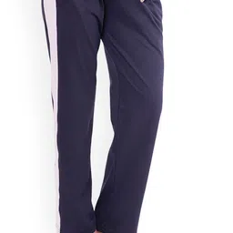 NAP STORY Women Striped Straight Mid-Rise Pure Cotton Lounge Pants-picture-37