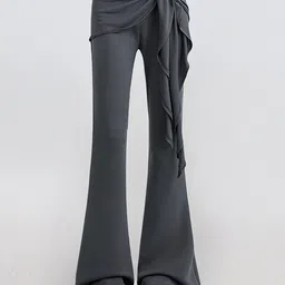 LULU & SKY Women Flared Mid-Rise Bootcut Trousers-picture-19