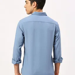 Basics Men Solid Opaque Long Sleeves Casual Shirt image 2