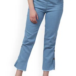 NEUNK Women Comfort Regular Fit Mid-Rise Stretchable Jeans-image-95