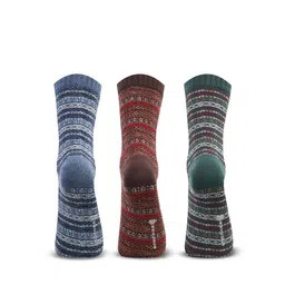 Bonjour Men Pack Of 3 Printed Calf-Length Socks image 4