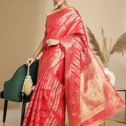 Anouk Rustic Woven Design Organza Banarasi Saree image 4