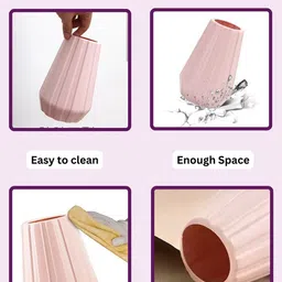 DecorTwist White Textured Flower Vase image 3