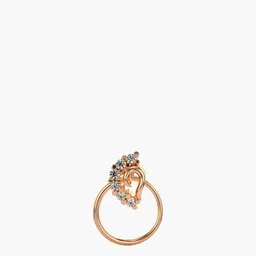 VALANOVA Women 14K Gold Lab Grown Diamond 0.04 CT Nosepin 0.26 gm-image-76