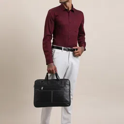 Turtle Standard Fit Self Design Spread Collar Pure Cotton Formal Shirt image 3